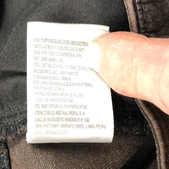 American Eagle Womens Jeans Size 4 Distressed Skinny Jeggings Brown Classic - Picture 15 of 16